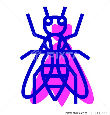 代表害蟲、黃蜂的兩種顏色樣式圖標 代表害蟲、黃蜂的兩種顏色樣式圖標 107341365