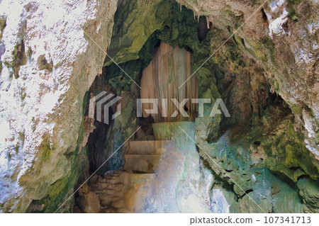Stalactites in the mysterious Prayanakorn Cave, Khiri Khan, Prachuap, Thailand Stalactites in the mysterious Prayanakorn Cave, Khiri Khan, Prachuap, Thailand 107341713