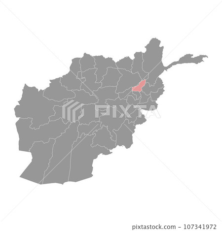 Panjshir province map, administrative division... - Stock Illustration ...