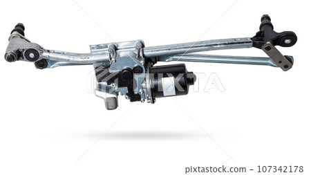 Wiper mechanism with electric motor - with a reducer that returns the brushes to their place, as well as the levers and the brushes themselves, operate with a washer that provides water to the glass. Wiper mechanism with electric motor - with a reducer that returns the brushes to their place, as well as the levers and the brushes themselves, operate with a washer that provides water to the glass. 107342178