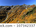Mt.Yarigatake Higashikamaone in autumn leaves 107342337