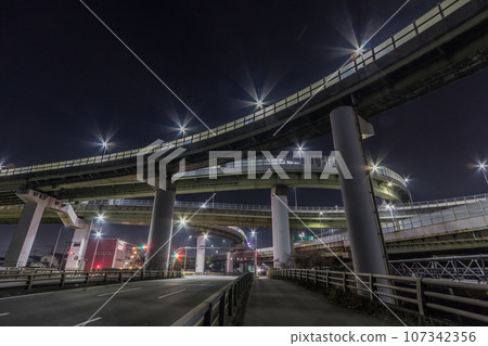 Night view of Sukematsu Junction Night view of Sukematsu Junction 107342356
