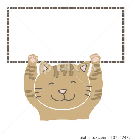 Handwritten cat frame Handwritten cat frame 107342422
