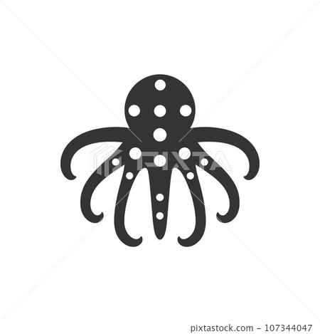 Ringed octopus icon 107344047