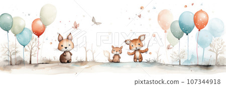 Cute funny animals Cute funny animals 107344918