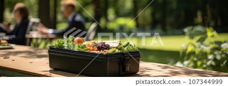 Office workers have lunch in the park Office workers have lunch in the park 107344999