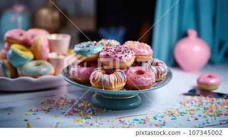 Multi-colored donuts Multi-colored donuts 107345002
