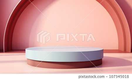 Abstract minimalist arch podium Abstract minimalist arch podium 107345018