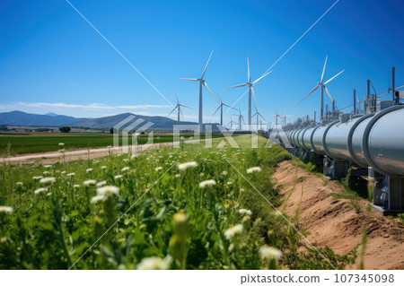 Pipes pumping hydrogen or gas Pipes pumping hydrogen or gas 107345098