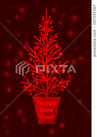 Christmas tree illustration Christmas tree illustration 107345367