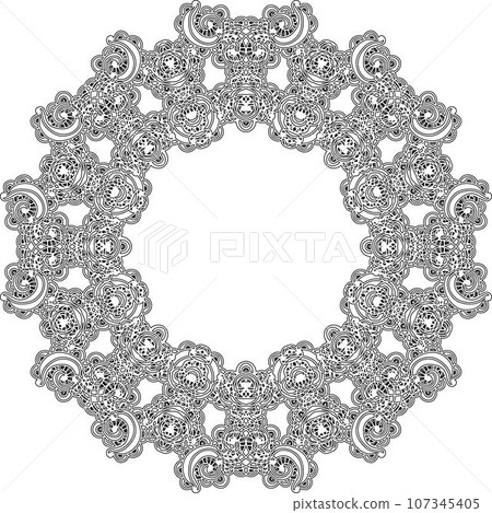 Abstract doodle frame Abstract doodle frame 107345405