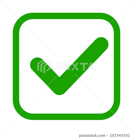 複選框圓角綠色 複選框圓角綠色 107345591