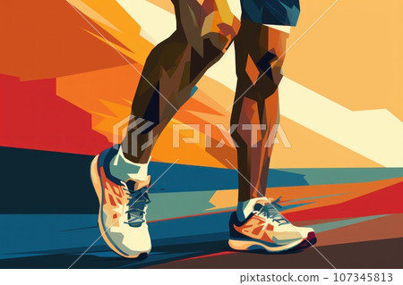 marathon poster design abstract background marathon poster design abstract background 107345813