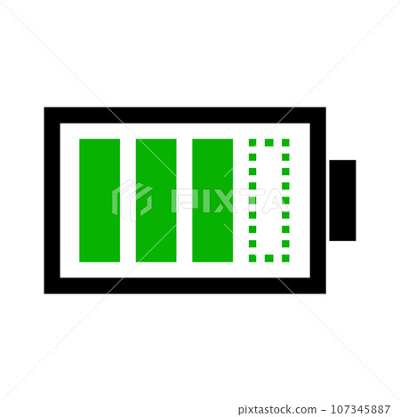 Battery icon blinking vector Battery icon blinking vector 107345887