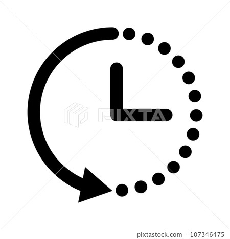 時間流逝時鐘圖示向量 時間流逝時鐘圖示向量 107346475