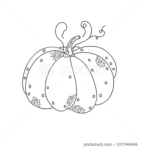 Pumpkin hand drawn outline doodle vector illustration vegetable for seasonal autumn holidays celebration design, healthy vegetarian diet, Thanksgiving, Halloween clipart Pumpkin hand drawn outline doodle vector illustration vegetable for seasonal autumn holidays celebration design, healthy vegetarian diet, Thanksgiving, Halloween clipart 107346646