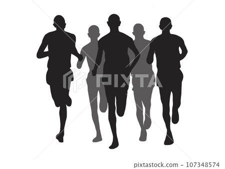 男子馬拉松剪影圖 107348574