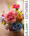 粉紅色花束 慶祝母親節 生日 康乃馨 107349663