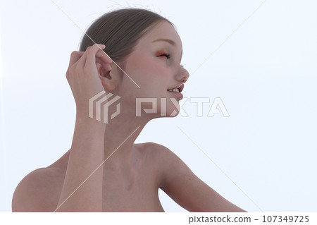 年輕女子的美麗形象 107349725