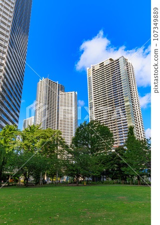 從東京中央區勝哄靈明橋公園看到的公園塔勝哄中和公園塔勝哄南 107349889