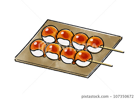 Mitarashi dumpling  107350672