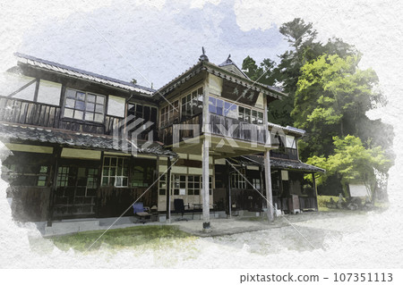 水彩畫風格 三日月 三日月宗派工業館 兵庫縣佐用郡佐用町 水彩畫風格 三日月 三日月宗派工業館 兵庫縣佐用郡佐用町 107351113