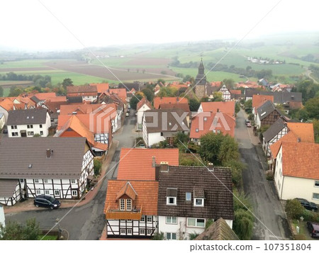 Old town photographed from the top of the hill 107351804