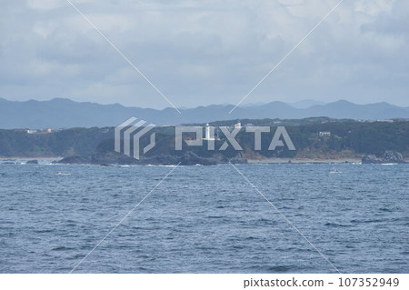 Wakayama Prefecture, Shionomisaki Lighthouse from the boat Wakayama Prefecture, Shionomisaki Lighthouse from the boat 107352949
