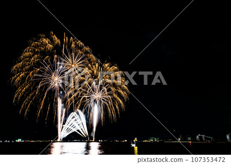 為夜空增添色彩的大型煙花 107353472