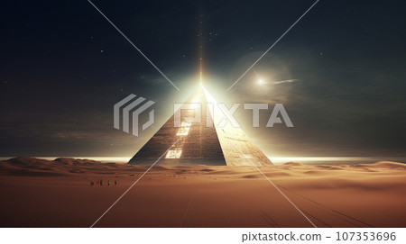 具有神秘力量的金字塔AI影像 107353696