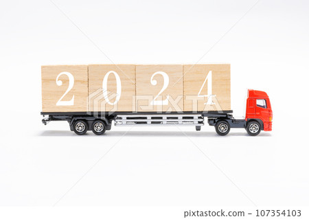 [物流]迷你車紅色拖車2024問題白色文字 107354103