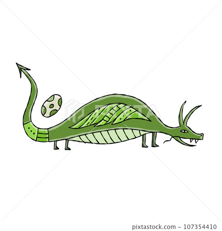 Funny Dragon character isolated on white. Symbol of Chinese New Year 2024 for your design 107354410