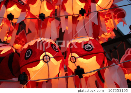 "Goldfish Lanterns" Yanai City White Wall Townscape Sightseeing in Yamaguchi Prefecture "Goldfish Lanterns" Yanai City White Wall Townscape Sightseeing in Yamaguchi Prefecture 107355195