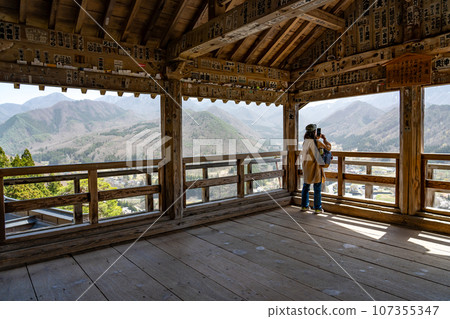 View from the Godaido Hall of Risshakuji Temple, commonly known as Yamadera, Yamagata City, Yamagata Prefecture View from the Godaido Hall of Risshakuji Temple, commonly known as Yamadera, Yamagata City, Yamagata Prefecture 107355347