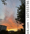 Residential area sunset 107355786