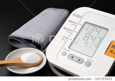 Blood pressure monitor salt Blood pressure monitor salt 107355931