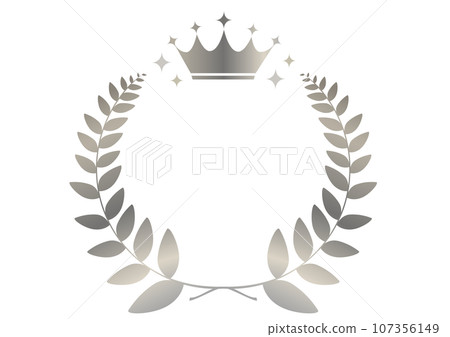 Simple ranking decorative frame with laurel and crown, laurel wreath Simple ranking decorative frame with laurel and crown, laurel wreath 107356149