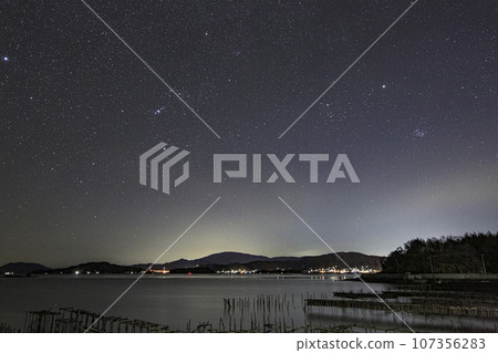 瀨戶內的冬季星空：西南天空的獵戶座 107356283