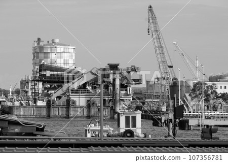 Industrial area along the canal 107356781