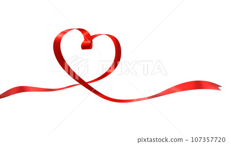 心形的紅色絲帶 107357720
