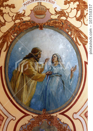 Mary's arrival in heaven Mary's arrival in heaven 107358357
