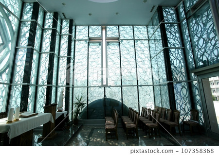 Chapel in memorial house of Mother Teresa in Skopje, Macedonia Chapel in memorial house of Mother Teresa in Skopje, Macedonia 107358368