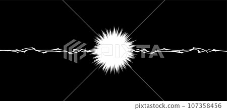 Manga flash effect material that can be used for scenes that startle, realize, intuition, and intuition. 107358456