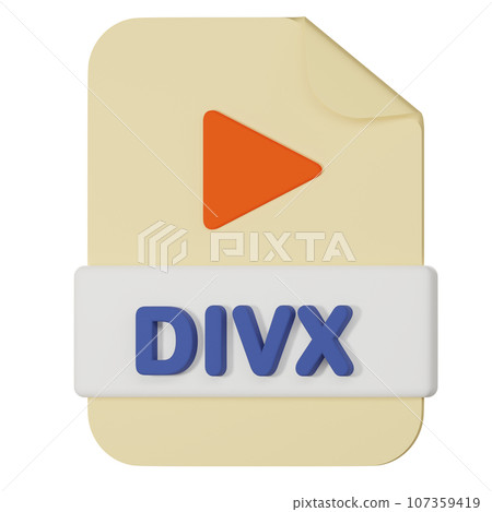 divx filename extension 3d icon divx filename extension 3d icon 107359419