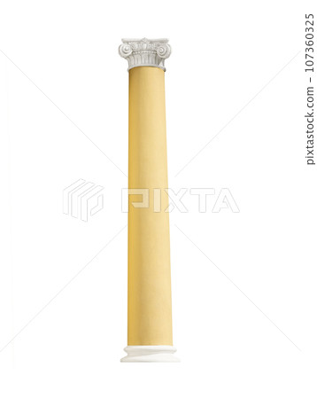 medieval stone column isolated on white background medieval stone column isolated on white background 107360325