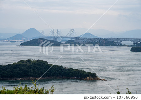 Very large and beautiful Seto Ohashi Bridge in Japan Very large and beautiful Seto Ohashi Bridge in Japan 107360956