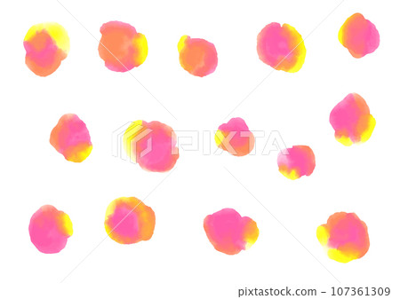 Cute watercolor blurred pink polka dots Cute watercolor blurred pink polka dots 107361309