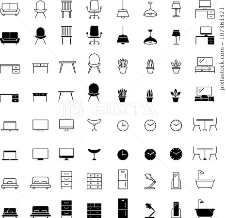 interior icon set 107361321