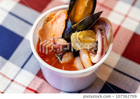 Seafood pescatore for pasta (takeout) Seafood pescatore for pasta (takeout) 107362709
