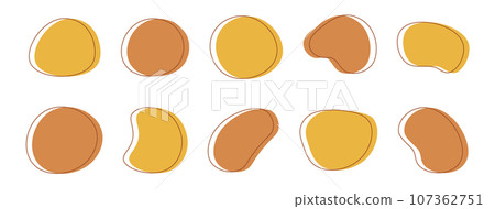 Cute abstract loose frame Fluid shape Fluid Set of cute abstract Cute abstract loose frame Fluid shape Fluid Set of cute abstract 107362751